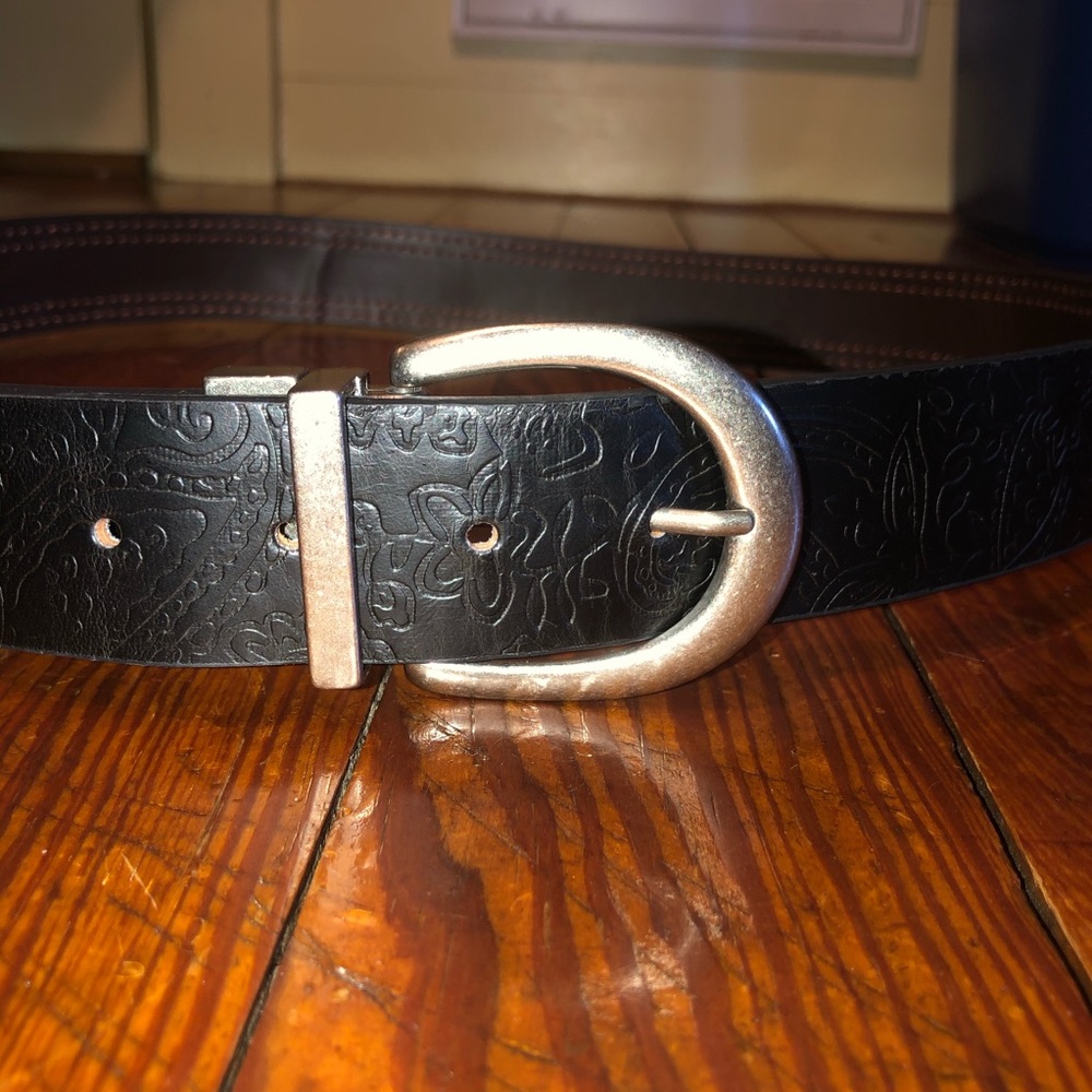 Paisley Faux Leather Belt
